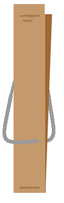 brown clothes pin