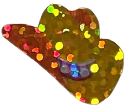glittery cowboy hat sticker png