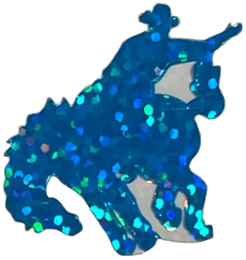 glittery cowboy sticker png
