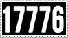 a stamp that says 17776