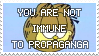 garfield 'you are not immune to propaganda' meme