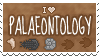 i heart paleontology stamp